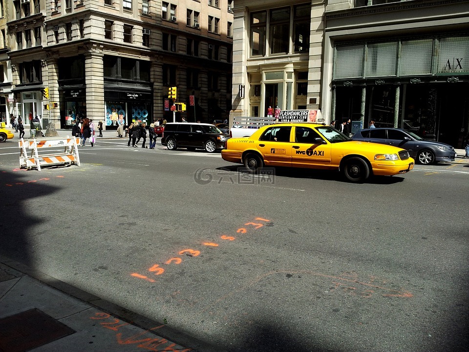 纽约出租车,黄色出租车,城市