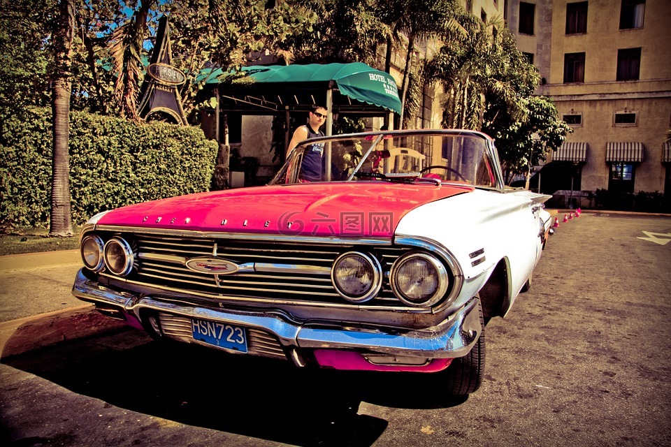 古巴,古董车,卡车