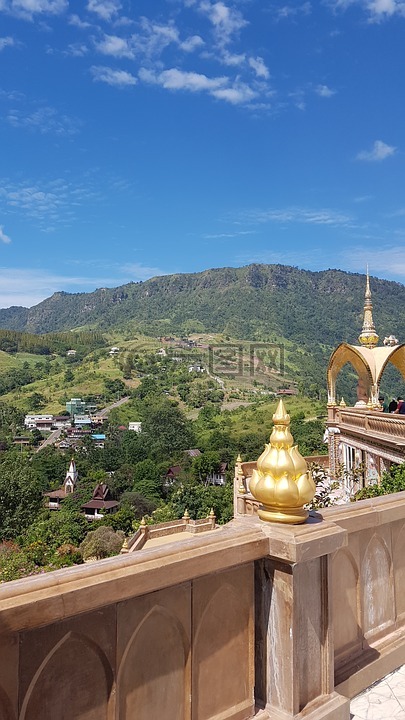 美丽,山景,在泰国