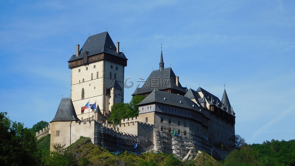 城堡,捷克,欧洲