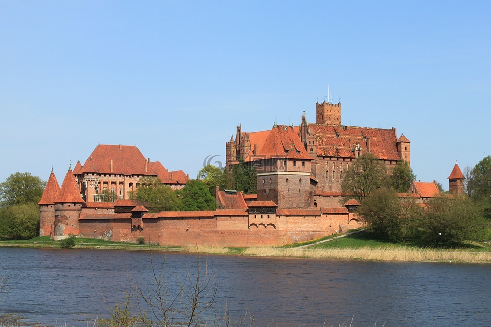 城堡,马尔堡的条,波兰