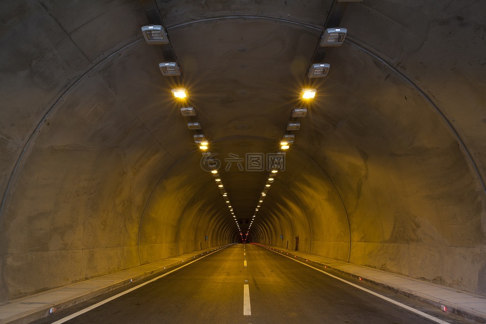 隧道,沥青,光