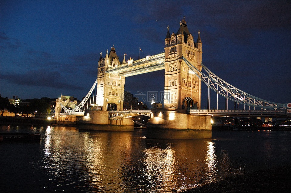伦敦,海旁,伦敦塔桥