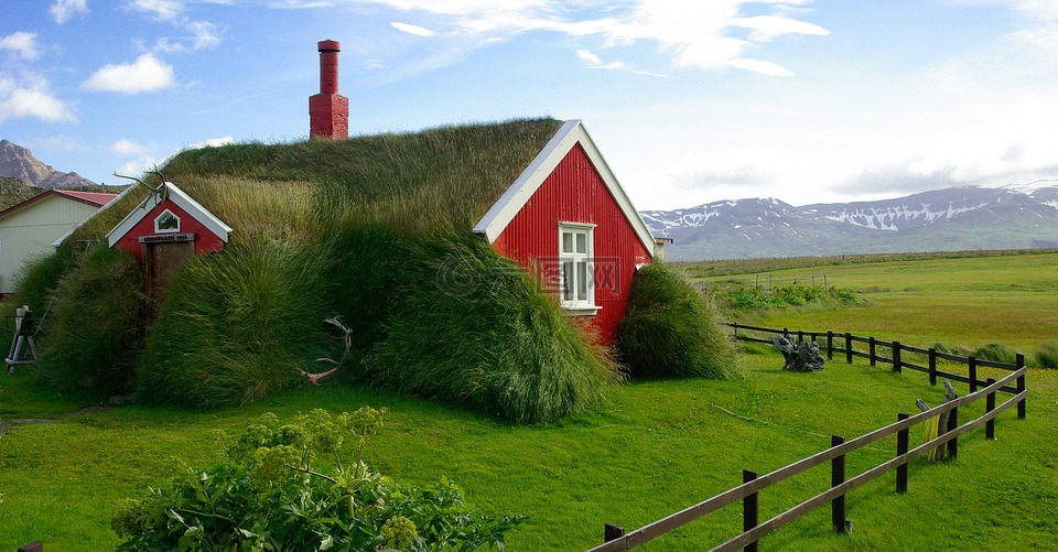冰岛,bordafjordur,屋面