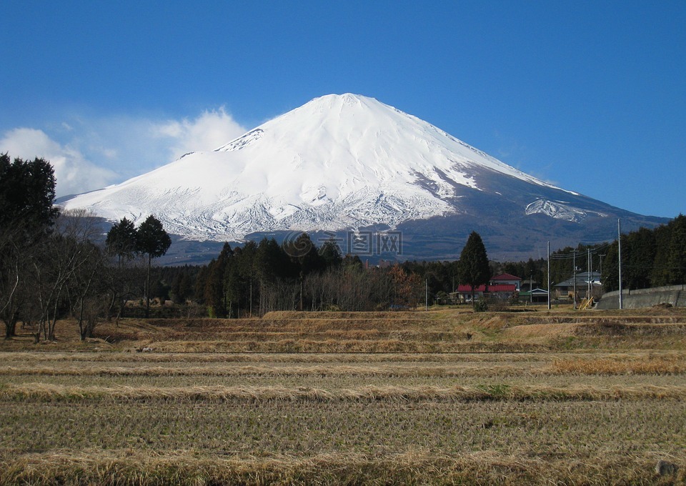 富士山,御殿场,农村