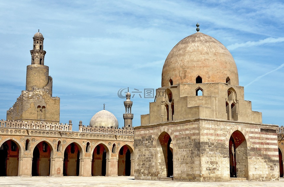 埃及,开罗,本 -图伦清真寺