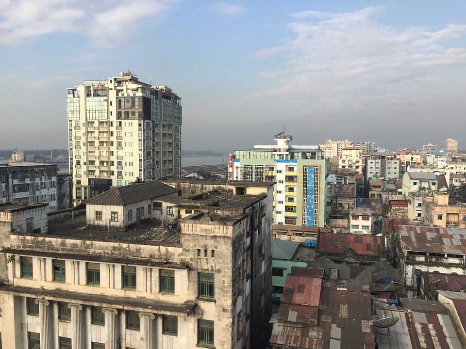 城市,仰光,缅甸
