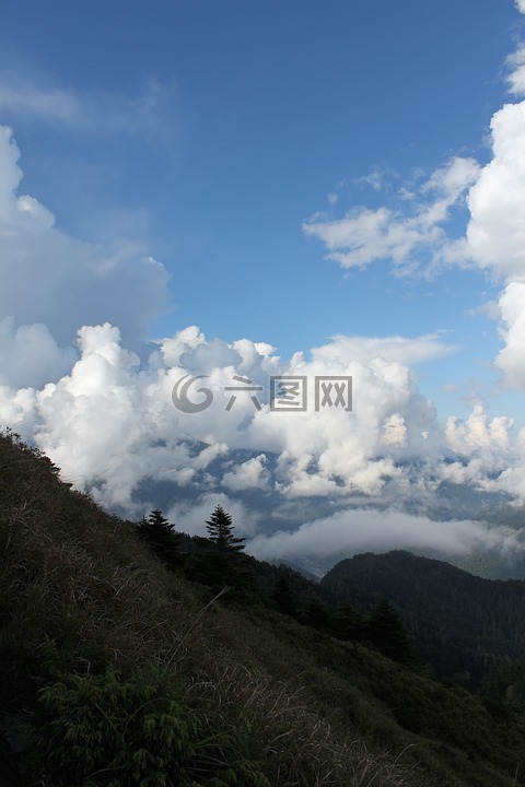 高山,白雲,台灣