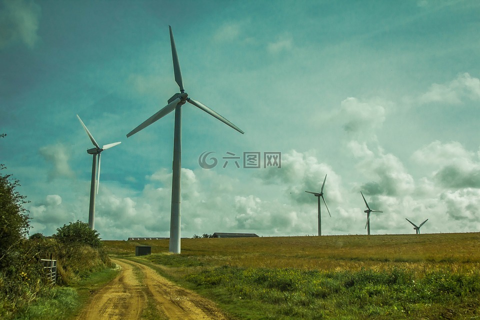 风车,风能,字段