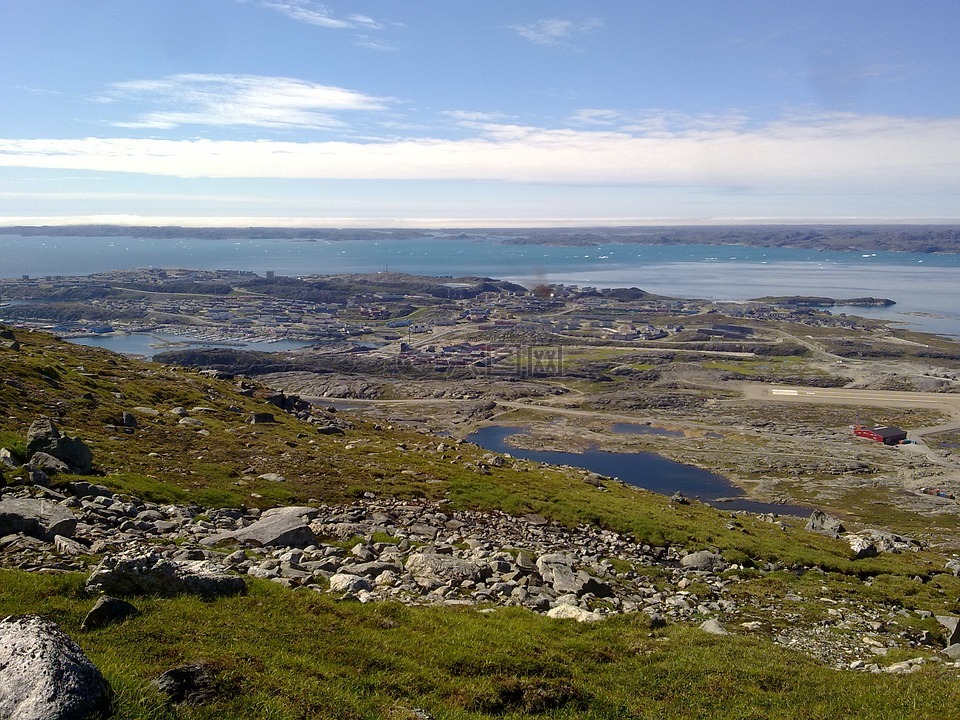 格陵兰岛,景观,石