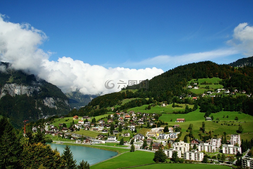 瑞士,铁力士山,雪山