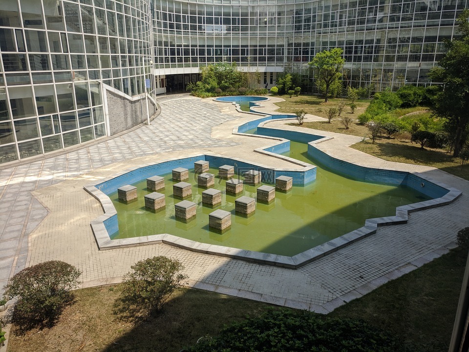 校园,桂林电子科技大学,图书馆