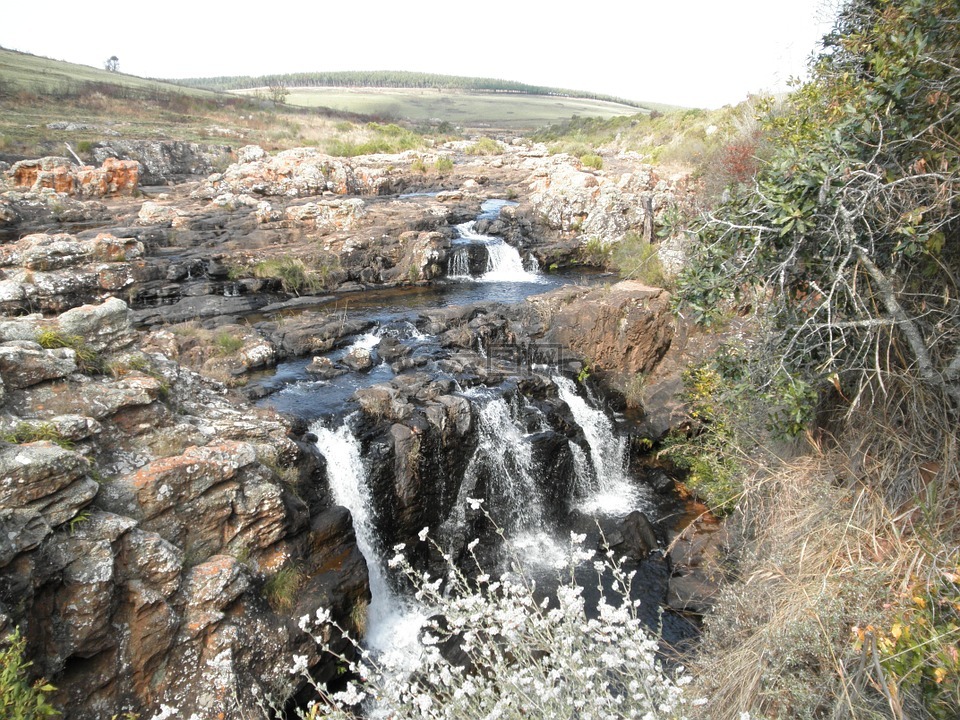 瀑布,南非,旅游胜地