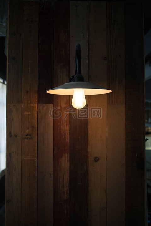 灯,黄光,木板