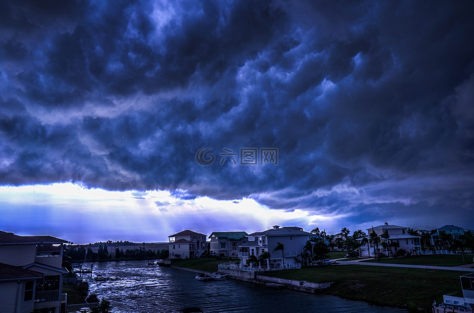 风暴,佛罗里达,云