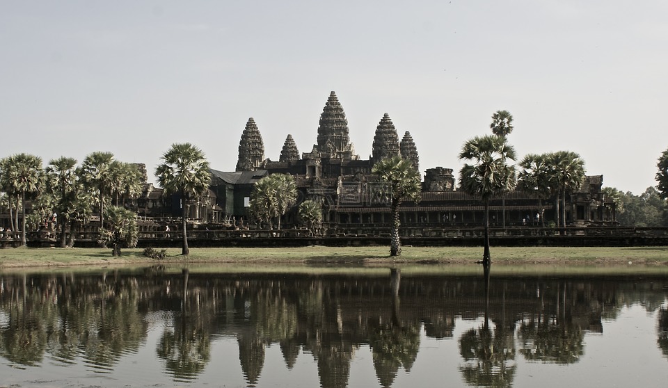 庙,吴哥窟,柬埔寨