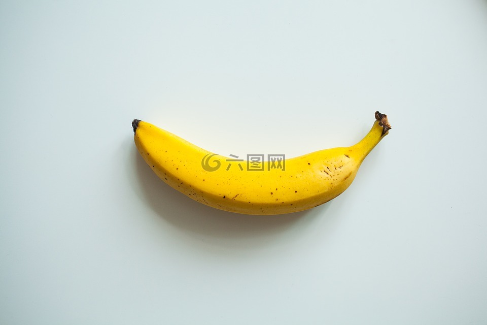 香蕉,黄色,白色背景