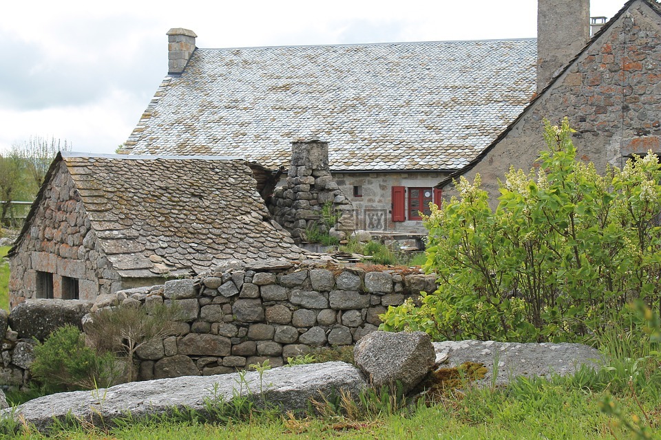 法国南部,石屋,老房子