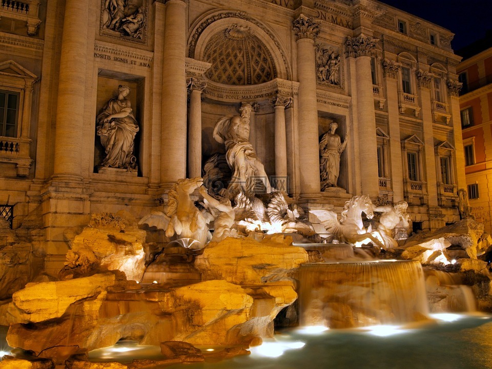 罗马,意大利,夜