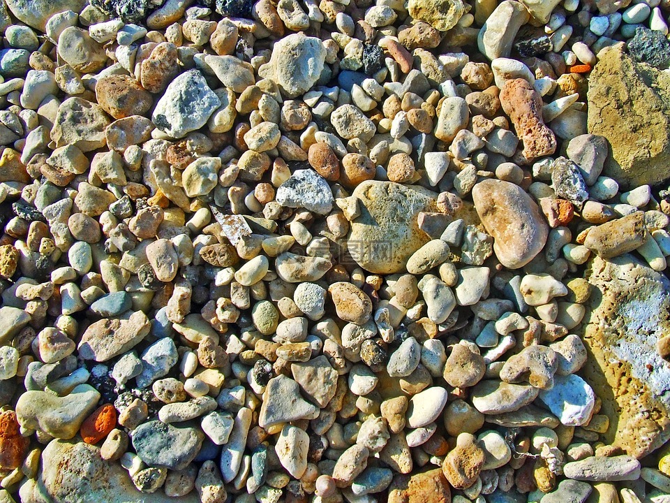 背景,海滩,石头