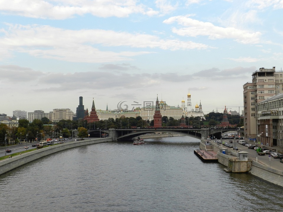 莫斯科,红色方形,莫斯科河