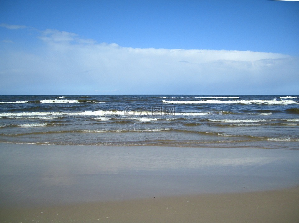 波羅的海,海灘,沙