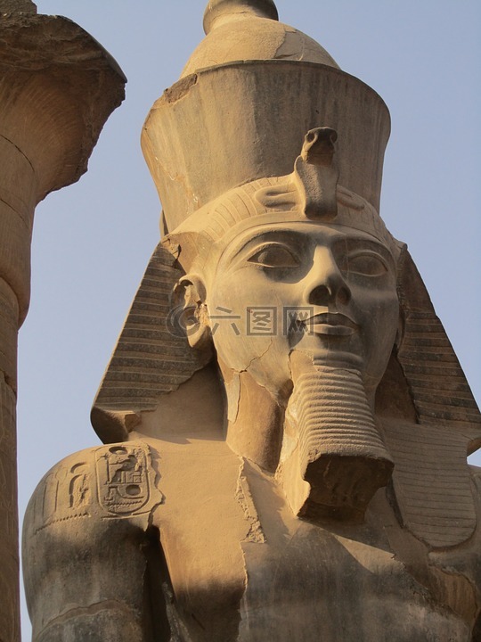 埃及,雕像,卢克索