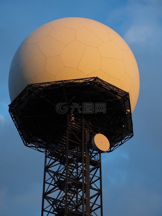 雷达设备,气球状,白