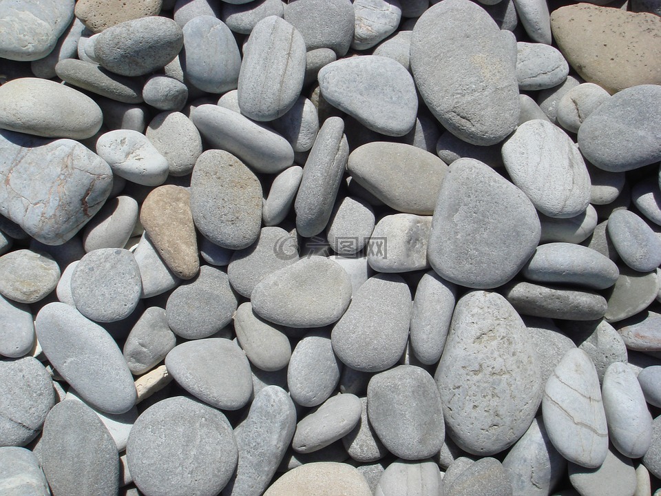 石头,海滩,顺利