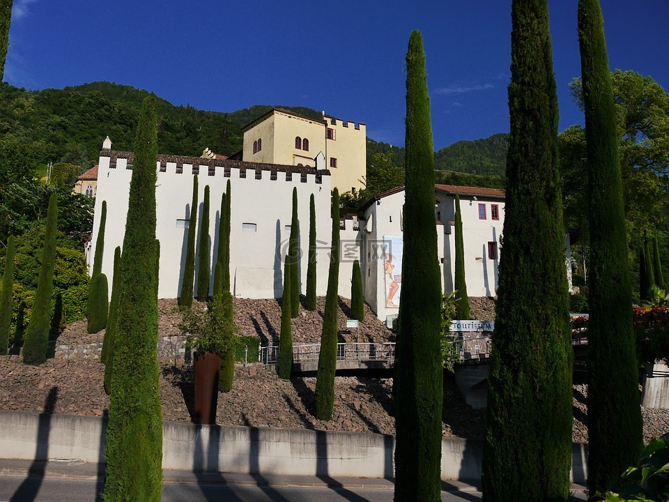trauttmansdorff 城堡,梅拉诺,意大利