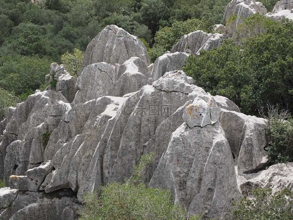 岩,石灰石,石灰石岩层