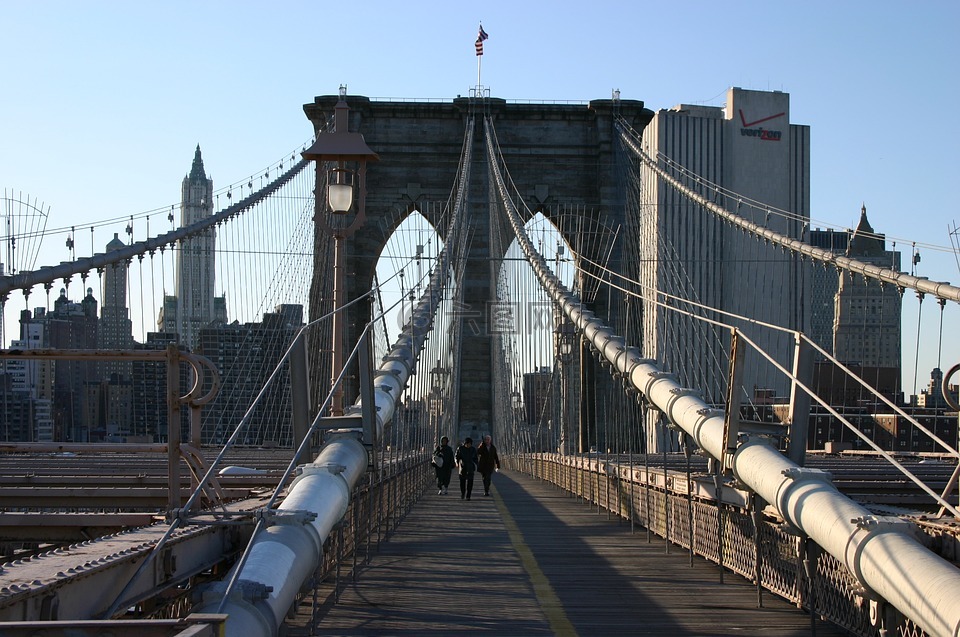 桥,布鲁克林大桥,架构