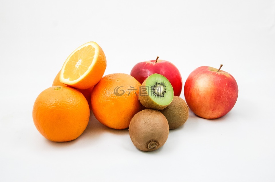 苹果,猕猴桃,橘子