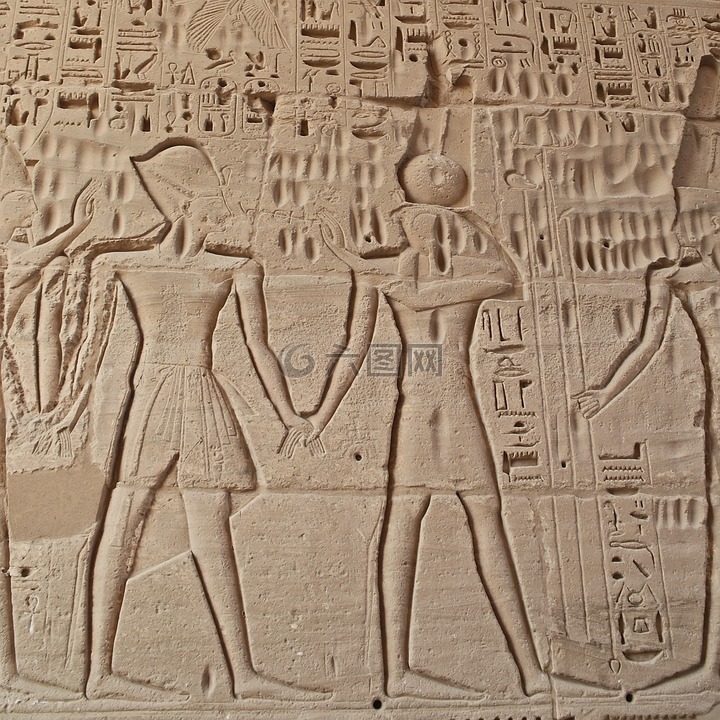 埃及,庙,象形文字
