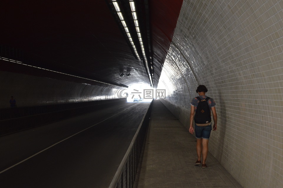 隧道,离开,追踪