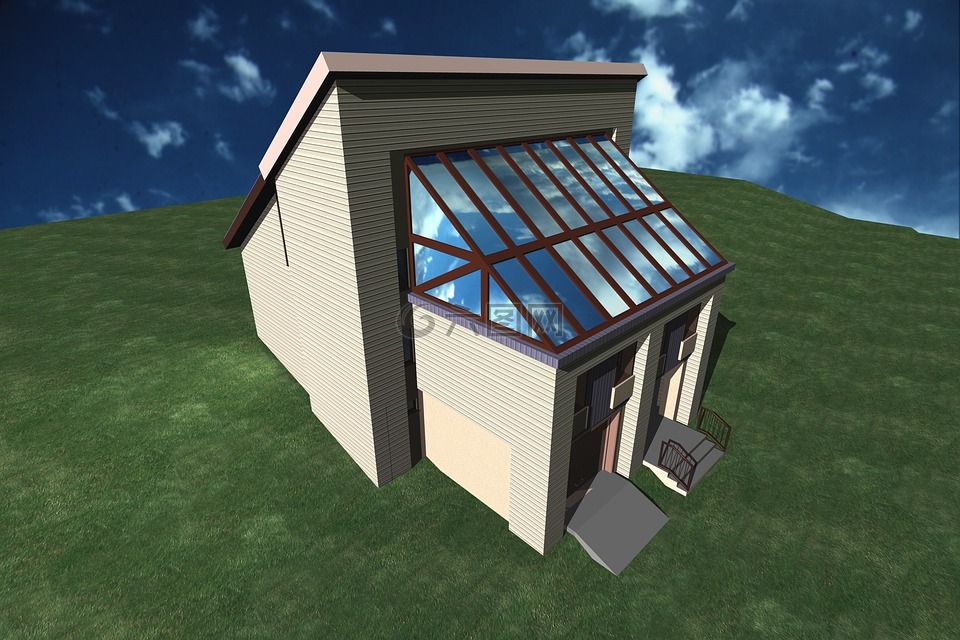 房子,小屋,三维模型