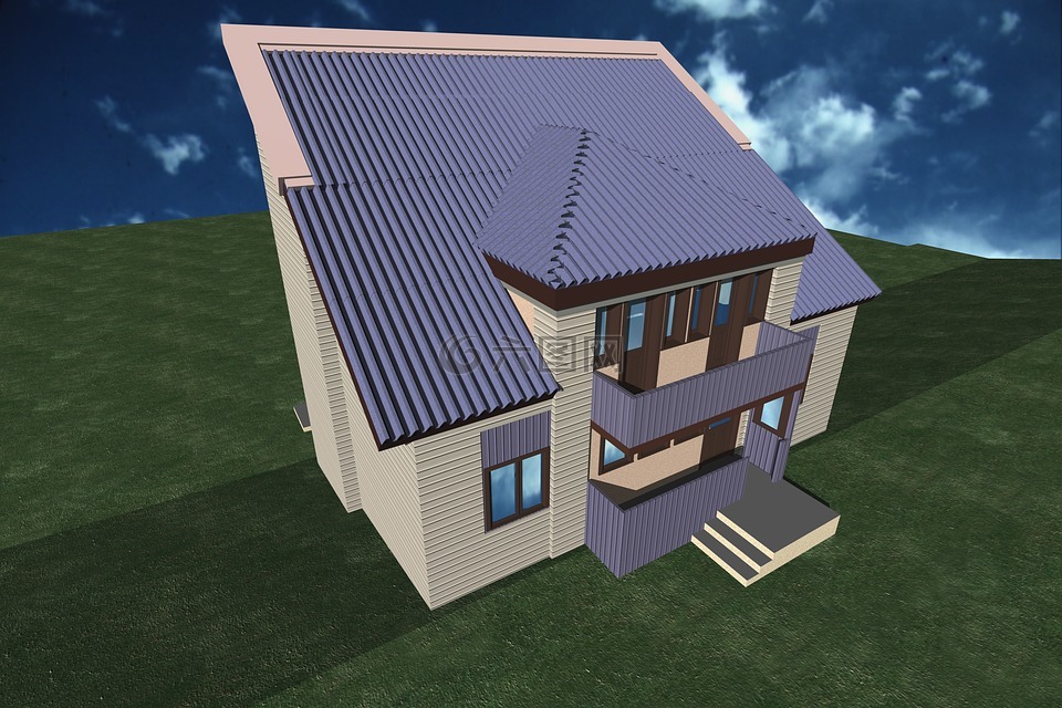 房子,小屋,三维模型