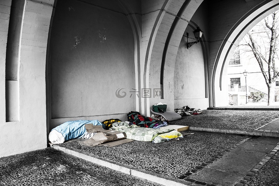 无家可归,毯子,慈善机构
