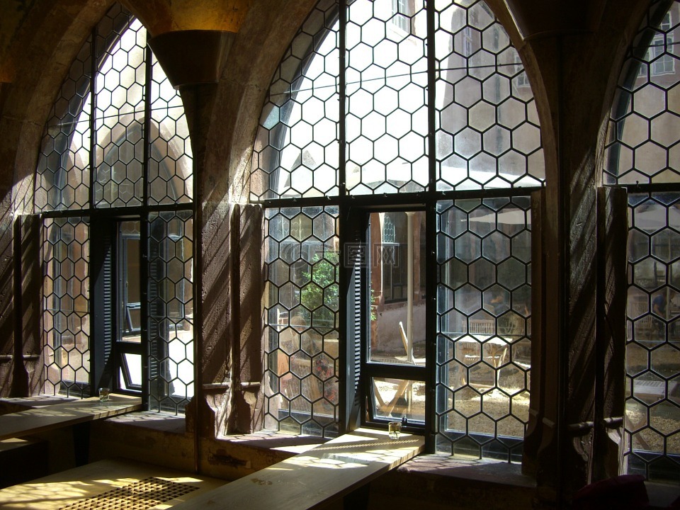 寺院,窗口,奥古斯丁博物馆