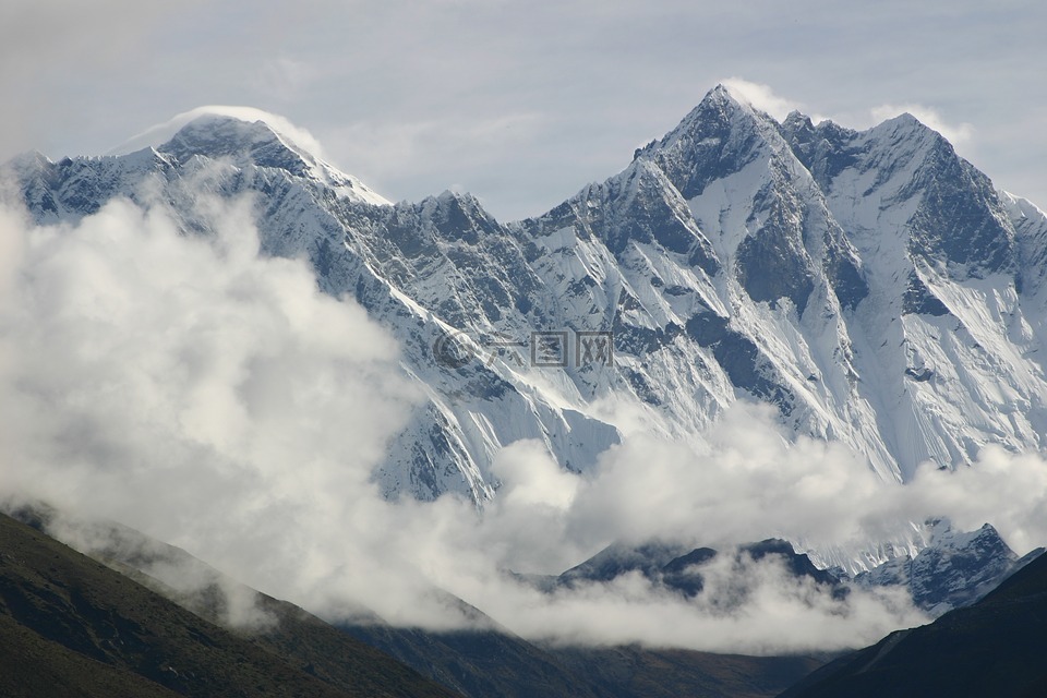 珠穆朗玛峰 洛子峰 喜马拉雅山高清图库素材免费下载 图片编号 六图网