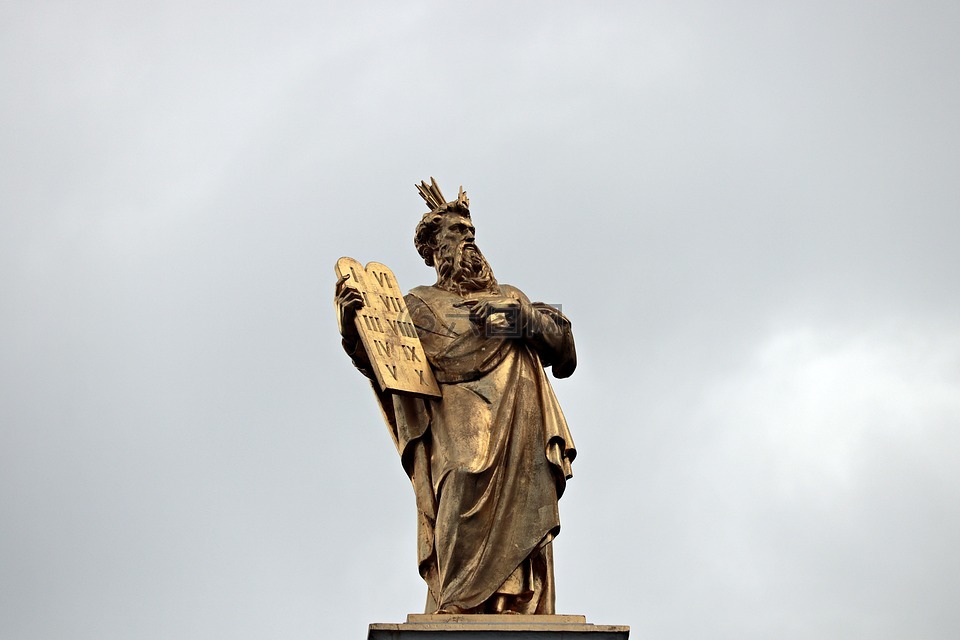 摩西,十诫,雕像