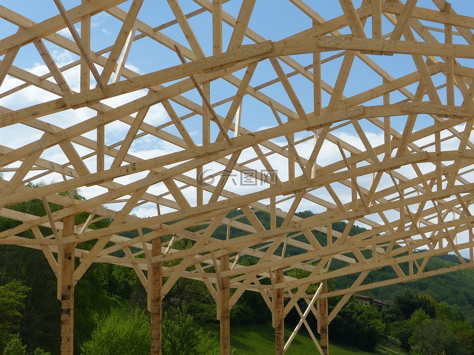 框架,机库,木材
