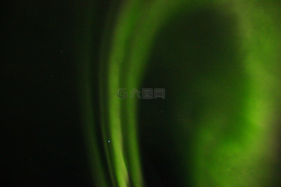 极光,北极光,绿色