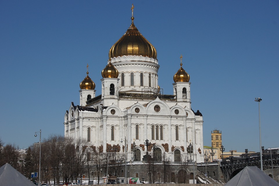 基督救世主大教堂,莫斯科,早上