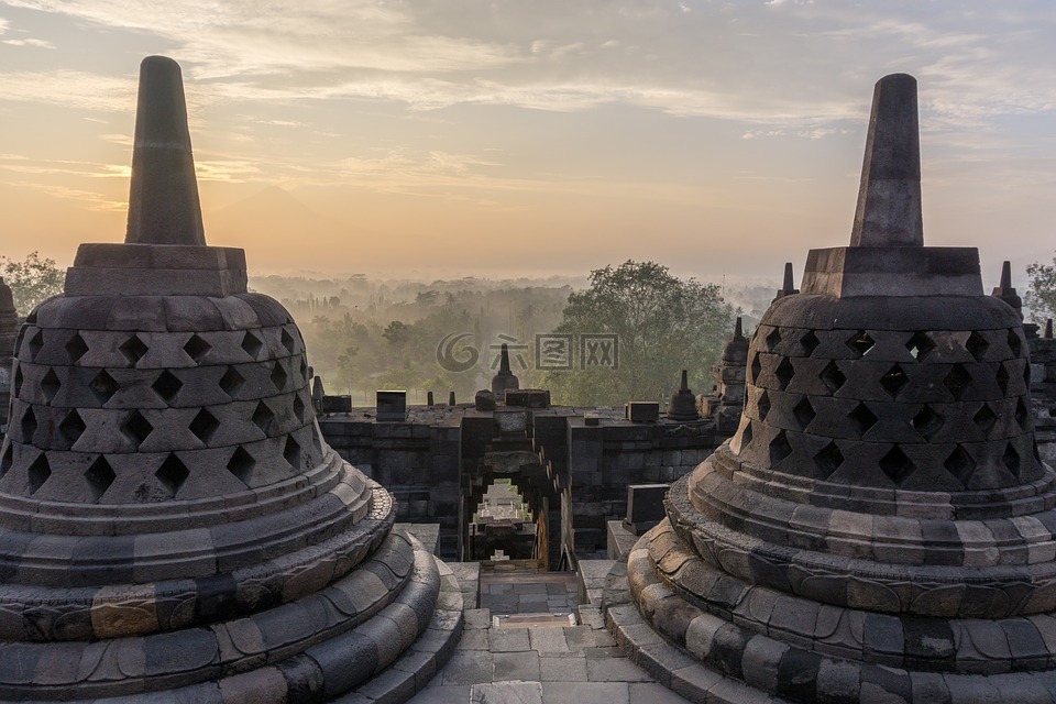 印度尼西亚,寺,borodundur