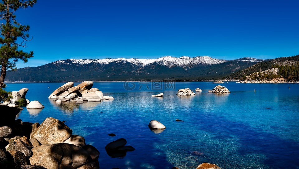 太浩湖,加利福尼亚州,山