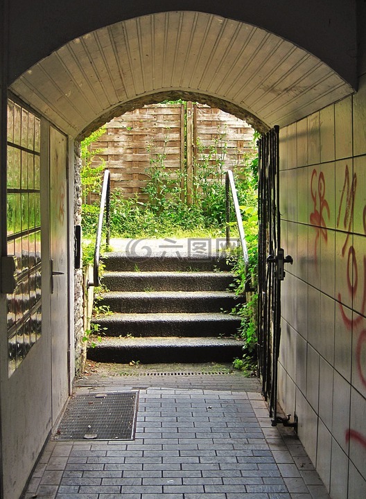 行人隧道,楼梯,公园