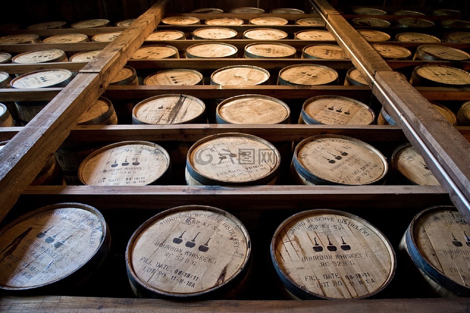 酒厂桶,木制桶,波旁威士忌