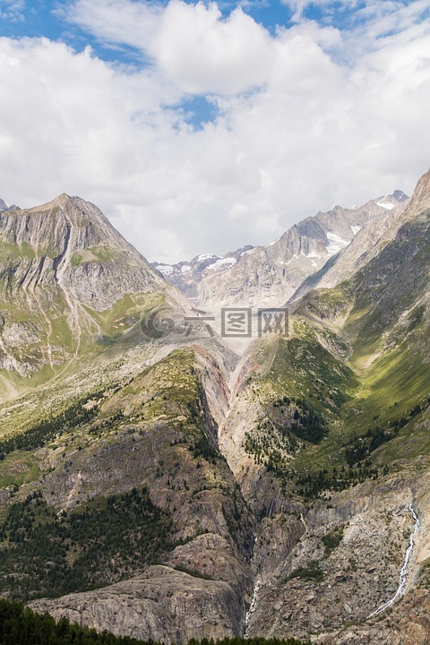 阿莱奇,山,瑞士