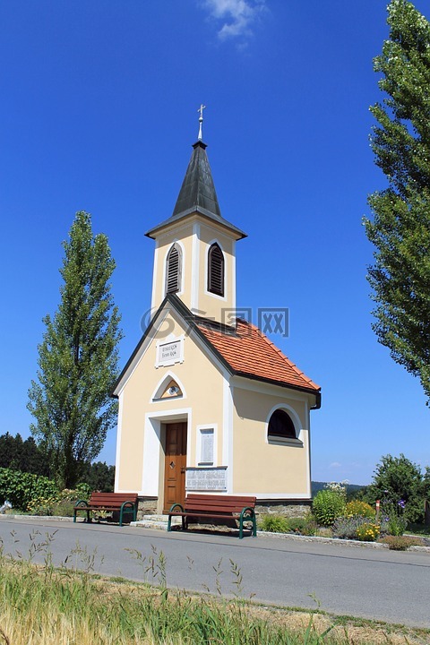 小教堂,教会,山